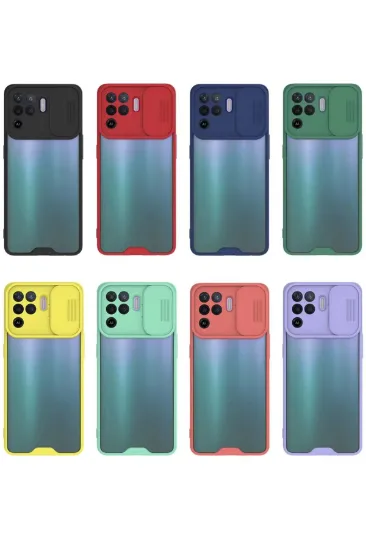 Newface Oppo Reno 5 Lite Kılıf Platin Kamera Koruma Silikon - Sarı resmi