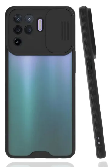 Newface Oppo Reno 5 Lite Kılıf Platin Kamera Koruma Silikon - Siyah resmi