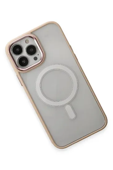 Newface iPhone 15 Pro Kılıf Room Magneticsafe Silikon - Pudra resmi