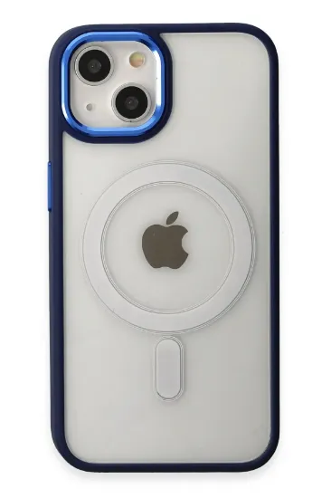 Newface iPhone 15 Pro Kılıf Room Magneticsafe Silikon - Lacivert resmi