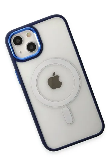 Newface iPhone 15 Pro Kılıf Room Magneticsafe Silikon - Lacivert resmi