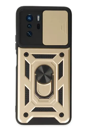 Newface Xiaomi Poco X3 GT Kılıf Pars Lens Yüzüklü Silikon - Gold resmi