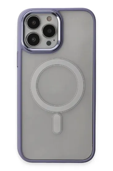 Newface iPhone 15 Pro Max Kılıf Room Magneticsafe Silikon - Lila resmi
