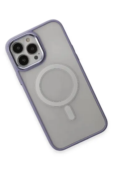 Newface iPhone 15 Pro Max Kılıf Room Magneticsafe Silikon - Lila resmi