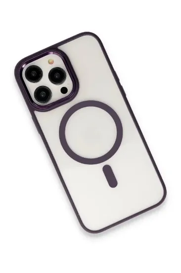 Newface iPhone 15 Pro Max Kılıf Room Magneticsafe Silikon - Derin Mor resmi
