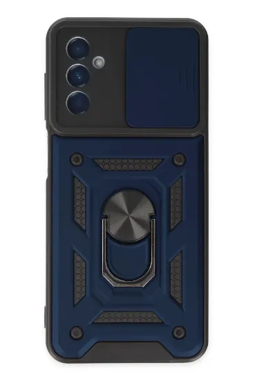 Newface Samsung Galaxy A04S Kılıf Pars Lens Yüzüklü Silikon - Lacivert resmi