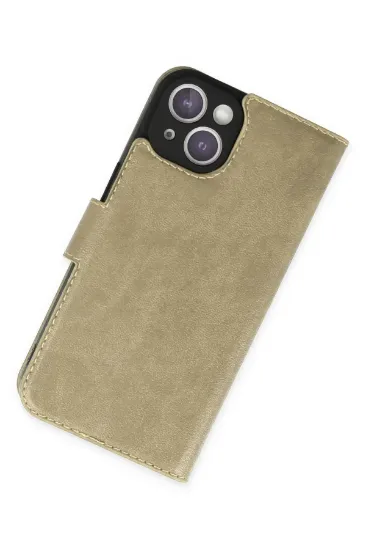 Newface iPhone 14 Plus Kılıf Trend S Plus Kapaklı Kılıf - Gold resmi