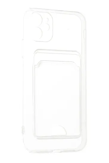 Newface iPhone 11 Kılıf Kart Şeffaf Silikon - Şeffaf resmi