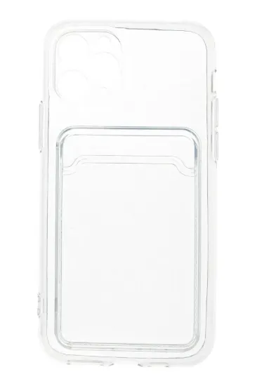 Newface iPhone 11 Pro Kılıf Kart Şeffaf Silikon - Şeffaf resmi