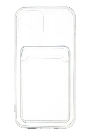 Newface iPhone 12 Kılıf Kart Şeffaf Silikon - Şeffaf resmi