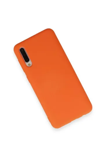 Newface Samsung Galaxy A70 Kılıf Nano içi Kadife Silikon - Turuncu resmi