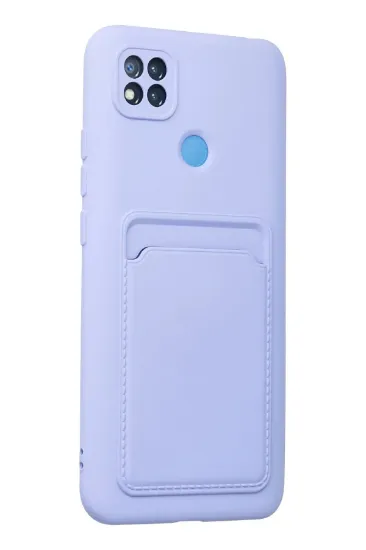 Newface Xiaomi Redmi 9C Kılıf Kelvin Kartvizitli Silikon - Lila resmi