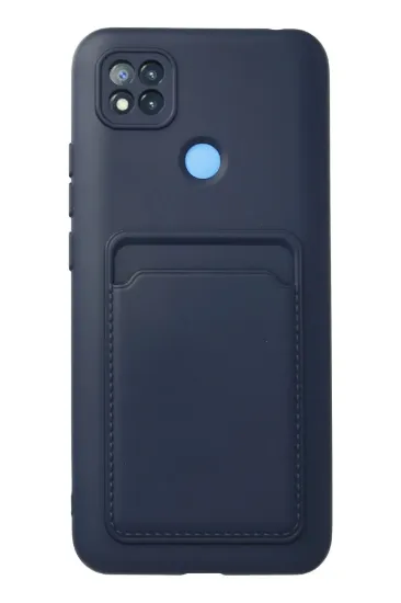 Newface Xiaomi Redmi 9C Kılıf Kelvin Kartvizitli Silikon - Lacivert resmi