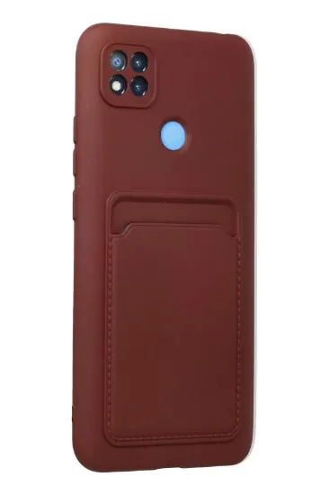 Newface Xiaomi Redmi 9C Kılıf Kelvin Kartvizitli Silikon - Bordo resmi