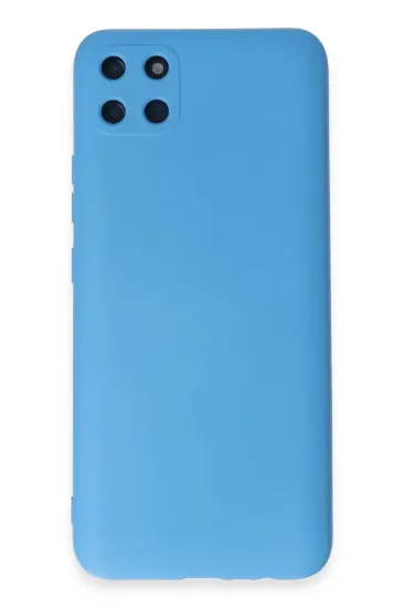 Newface Realme C11 Kılıf Nano içi Kadife Silikon - Mavi resmi