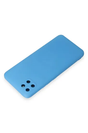 Newface Realme C11 Kılıf Nano içi Kadife Silikon - Mavi resmi