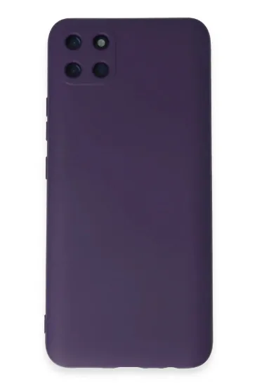 Newface Realme C11 Kılıf Nano içi Kadife Silikon - Mor resmi