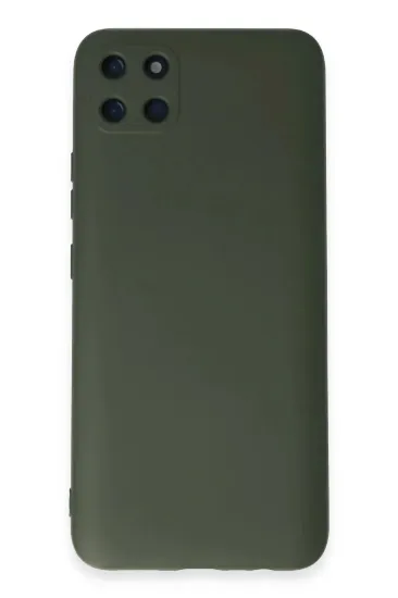 Newface Realme C11 Kılıf Nano içi Kadife Silikon - Koyu Yeşil resmi