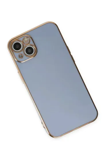 Newface iPhone 15 Kılıf Volet Silikon - Mavi resmi