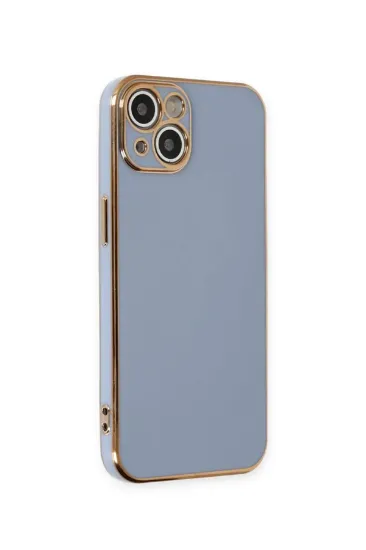 Newface iPhone 15 Kılıf Volet Silikon - Mavi resmi