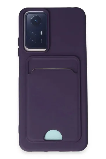 Newface Xiaomi Redmi Note 11S Kılıf Kelvin Kartvizitli Silikon - Derin Mor resmi