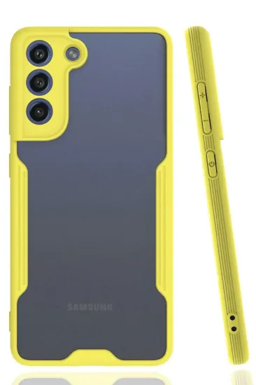 Newface Samsung Galaxy S21 FE Kılıf Platin Silikon - Sarı resmi