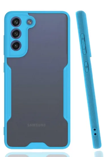 Newface Samsung Galaxy S21 FE Kılıf Platin Silikon - Mavi resmi