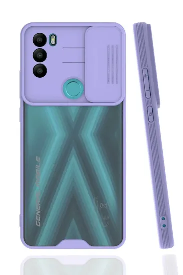 Newface General Mobile GM 21 Plus Kılıf Platin Kamera Koruma Silikon - Lila resmi