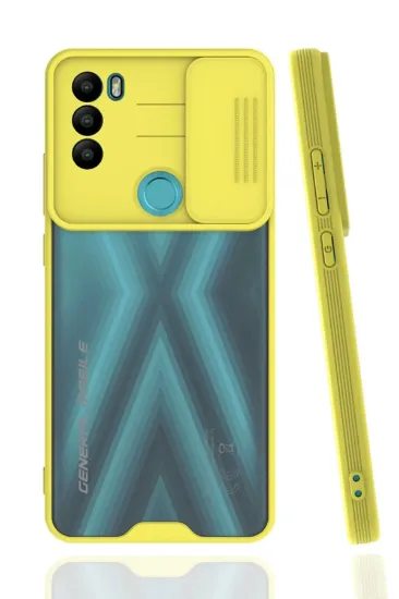 Newface General Mobile GM 21 Plus Kılıf Platin Kamera Koruma Silikon - Sarı resmi