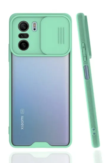 Newface Xiaomi Poco F3 Kılıf Platin Kamera Koruma Silikon - Açık Yeşil resmi