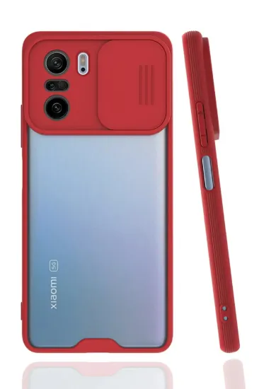 Newface Xiaomi Poco F3 Kılıf Platin Kamera Koruma Silikon - Kırmızı resmi