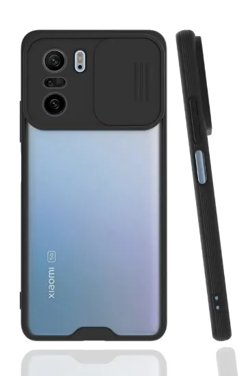 Newface Xiaomi Poco F3 Kılıf Platin Kamera Koruma Silikon - Siyah resmi
