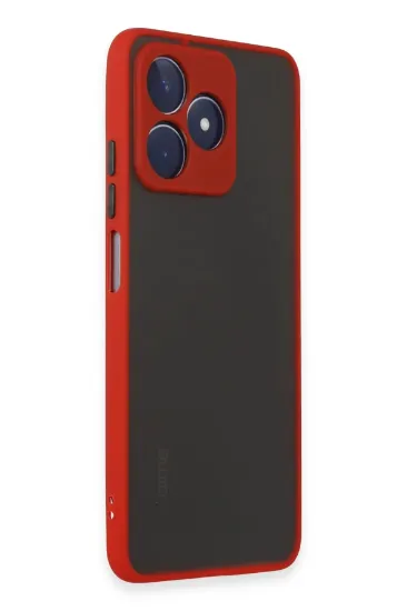 Newface Realme C53 Kılıf Montreal Silikon Kapak - Kırmızı resmi