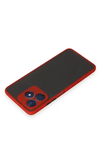 Newface Realme C53 Kılıf Montreal Silikon Kapak - Kırmızı resmi