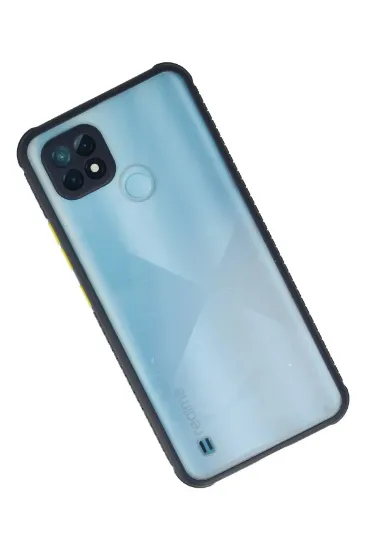 Newface Realme C21 Kılıf Miami Şeffaf Silikon - Lacivert resmi