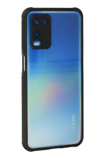 Newface Oppo A54 4G Kılıf Miami Şeffaf Silikon - Siyah resmi