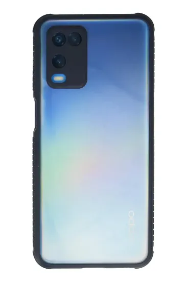 Newface Oppo A54 4G Kılıf Miami Şeffaf Silikon - Lacivert resmi