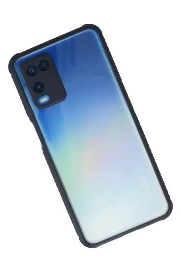 Newface Oppo A54 4G Kılıf Miami Şeffaf Silikon - Lacivert resmi