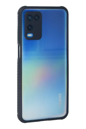 Newface Oppo A54 4G Kılıf Miami Şeffaf Silikon - Lacivert resmi