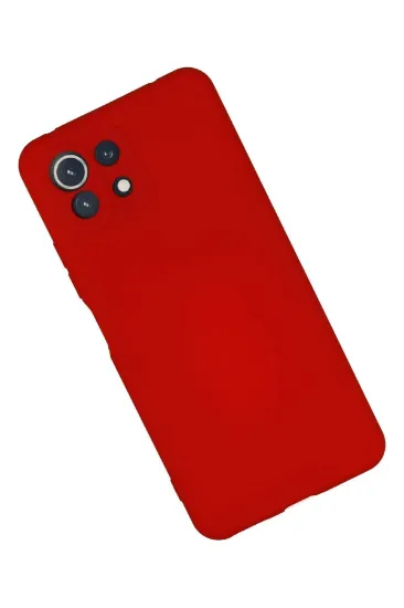 Newface Xiaomi Mİ 11 Lite Kılıf Nano içi Kadife Silikon - Kırmızı resmi