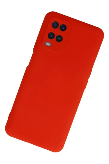 Newface Oppo A54 4G Kılıf Nano içi Kadife Silikon - Kırmızı resmi