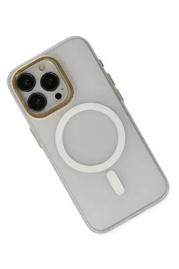 Newface iPhone 15 Pro Kılıf Lodos Magneticsafe Mat Kapak - Şeffaf resmi