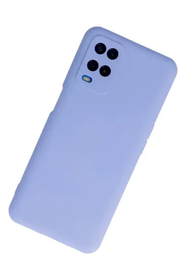 Newface Oppo A54 4G Kılıf Nano içi Kadife Silikon - Lila resmi