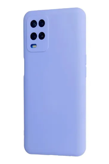 Newface Oppo A54 4G Kılıf Nano içi Kadife Silikon - Lila resmi