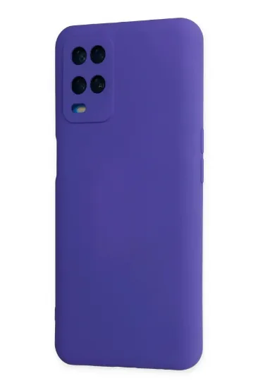 Newface Oppo A54 4G Kılıf Nano içi Kadife Silikon - Mor resmi