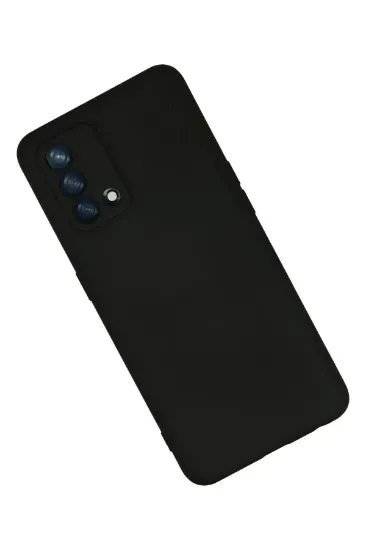 Newface Oppo A74 4G Kılıf Nano içi Kadife Silikon - Siyah resmi