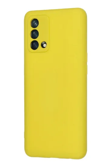 Newface Oppo A74 4G Kılıf Nano içi Kadife Silikon - Sarı resmi