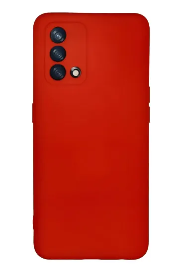 Newface Oppo A74 4G Kılıf Nano içi Kadife Silikon - Kırmızı resmi