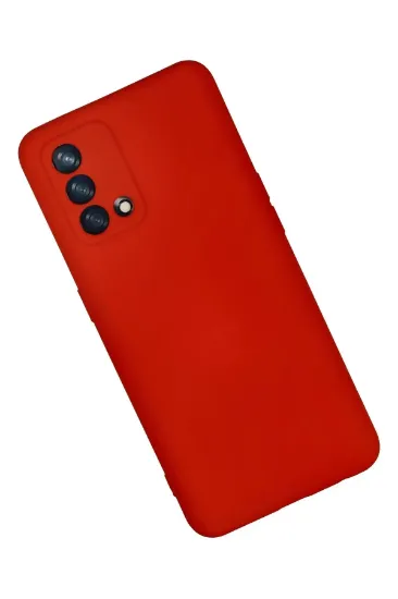 Newface Oppo A74 4G Kılıf Nano içi Kadife Silikon - Kırmızı resmi