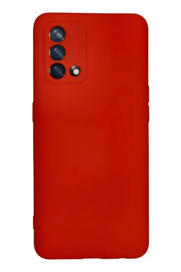 Newface Oppo A74 4G Kılıf Nano içi Kadife Silikon - Kırmızı resmi